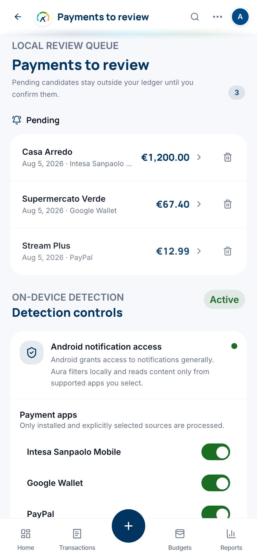 Aura Android payment candidate review